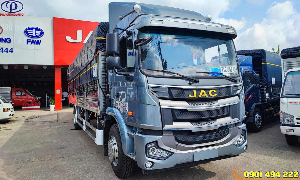 ĐẠI LÝ XE TẢI JAC A5 8 TẤN THÙNG MUI BẠT DÀI 9M6 ĐỜI 2023