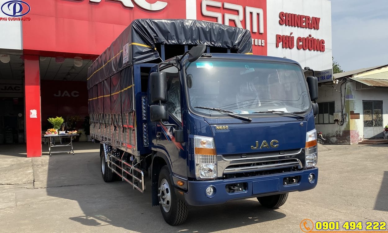 JAC N650S 6T6 THÙNG BẠT INOX DẬP LÁ ME 2023