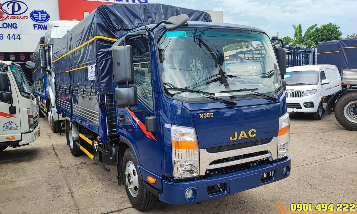 XE JAC 3T5 MÁY CUMMINS - JAC N350S THÙNG BẠT 2023 GIAO NGAY