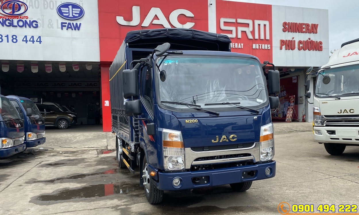 XE JAC MÁY CUMMINS MỸ - XE JAC N200S 1T99 THÙNG BẠT ĐỜI 2023
