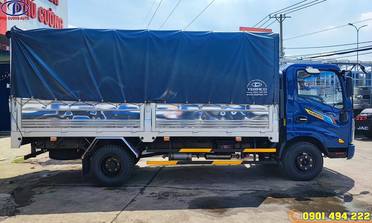 XE TẢI TERACO 350 3T5 THÙNG BẠT ĐỜI 2023 GIAO NGAY