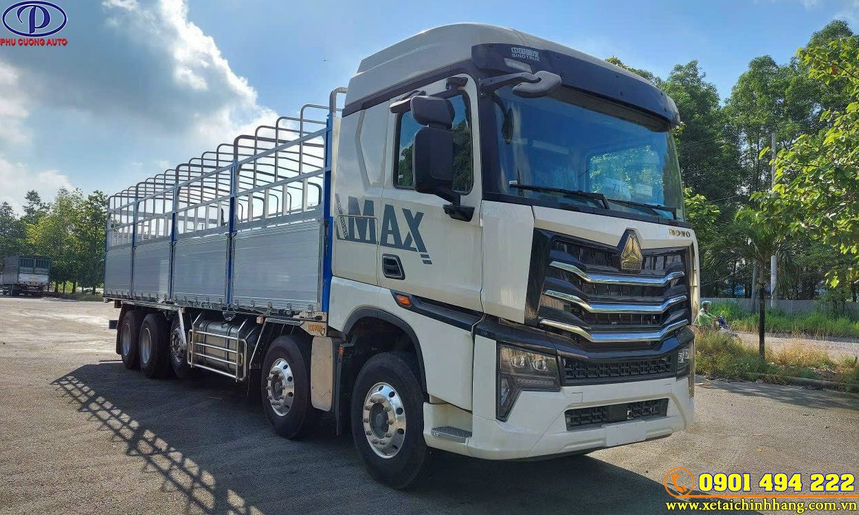 XE TẢI HOWO MAX 5 CHÂN 21 TẤN 400HP ĐỜI 2023 CỰC PHẨM THÙNG NHÔM