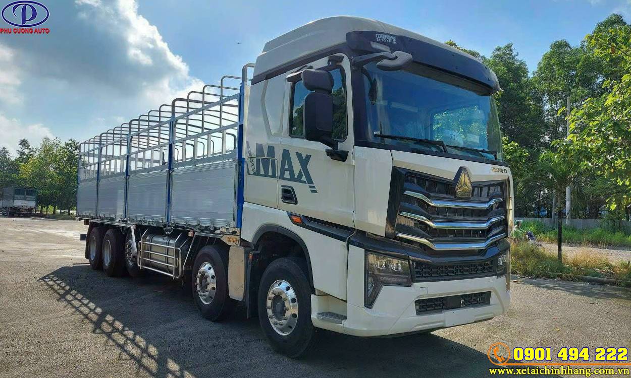 XE TẢI HOWO MAX 5 CHÂN 21 TẤN THÙNG NHÔM ĐỜI 2023