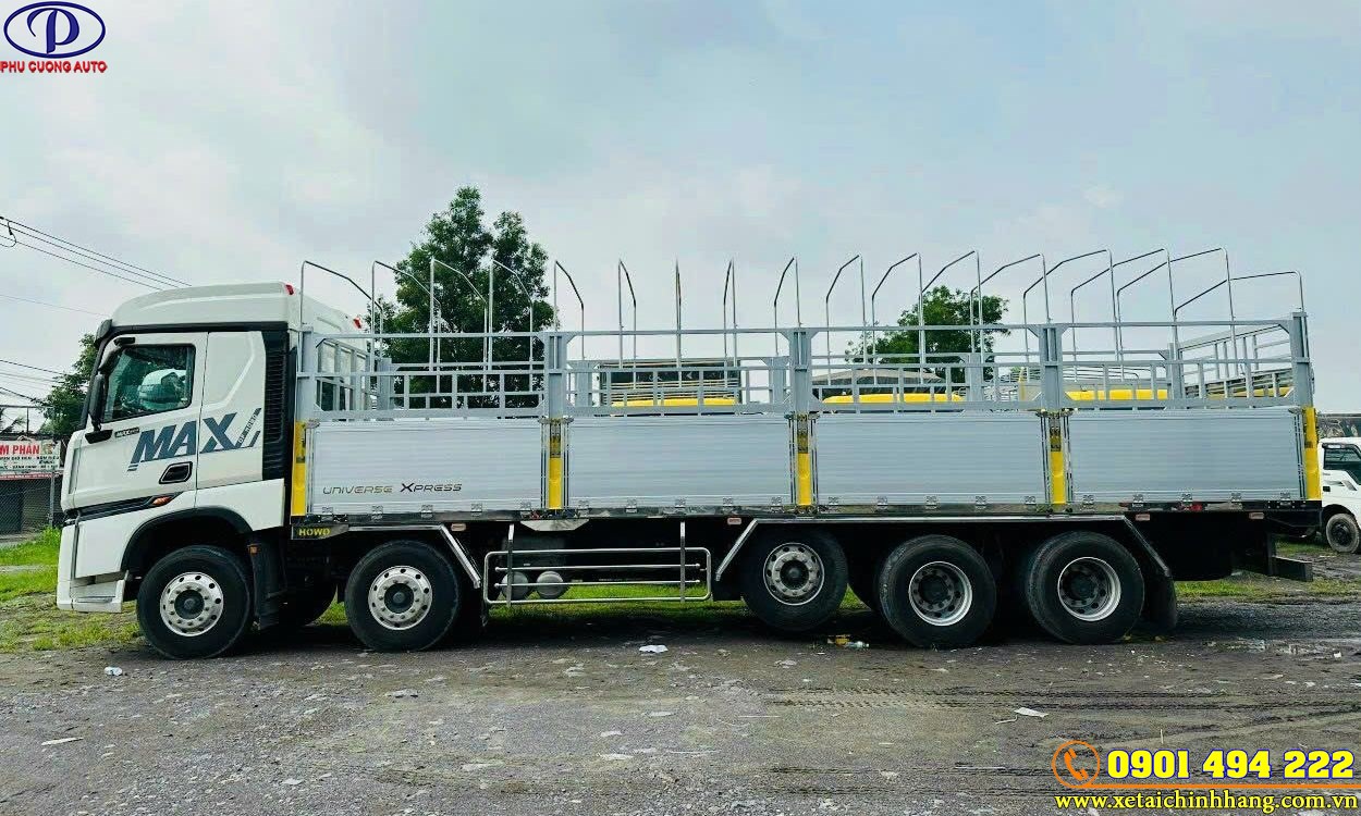 XE TẢI HOWO MAX 5 CHÂN 21 TẤN THÙNG NHÔM ĐỜI 2023