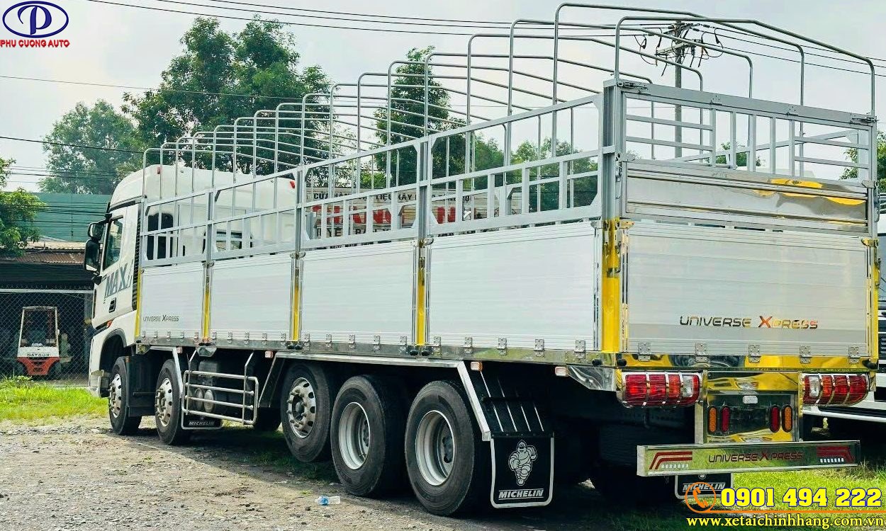 XE TẢI HOWO MAX 5 CHÂN 21 TẤN THÙNG NHÔM ĐỜI 2023