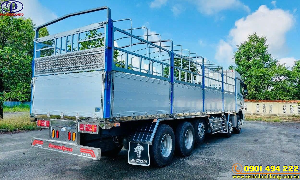 XE TẢI HOWO MAX 5 CHÂN 21 TẤN THÙNG NHÔM ĐỜI 2023