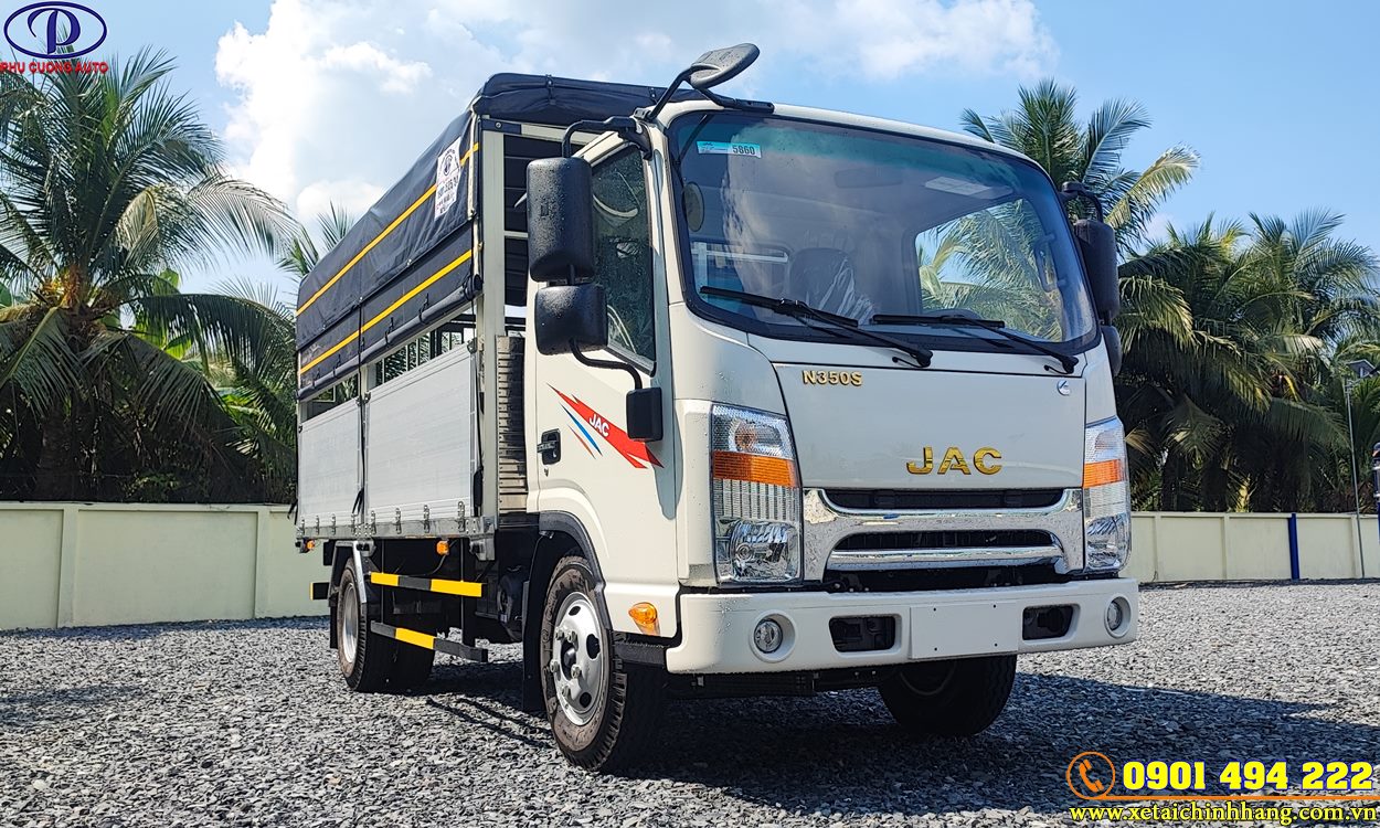 XE JAC N350S 3.5 TẤN THÙNG BẠT BỬNG NHÔM - INOX ĐỜI 2024