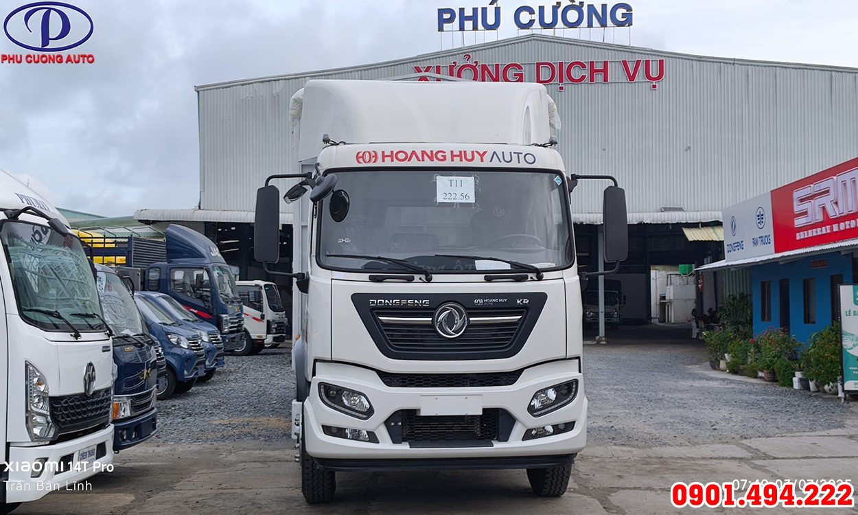 XE TẢI DONGFENG KR180 8.1 TẤN THÙNG BẠT 9m9 - CAO 2m52 NHẬP KHẨU 2025